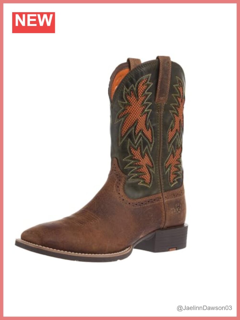 Square Toe Cowboy Boots Pull-On Synthetic Leather Equestrian Boots